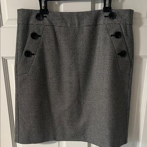 Ann Taylor Factory Black and White Houndstooth Pencil Skirt Size 6